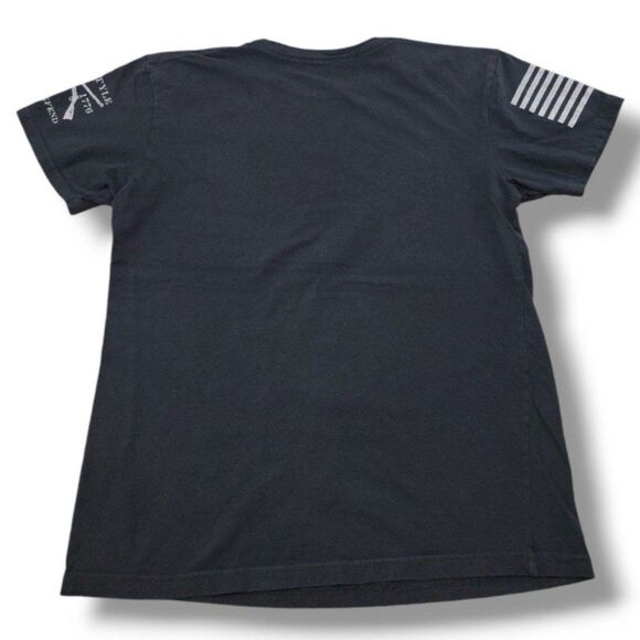 Grunt Style Shirt Size Medium American Flag Spartan Helmet Graphic Print T-Shirt - Picture 6 of 7